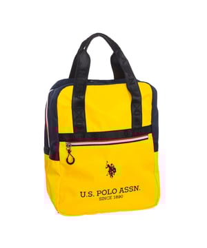 Mochila para hombre de la marca U.S. POLO ASSN.
Exterior de material sintético.
Cierre con cremallera superior.
Exterior frontal: Un bolsillo con cierre de cremallera.
Interior trasero: Un bolsillo abierto.
Correa ajustable con estampado de la marca.
Logotipo de la marca en el frontal.
Costuras vistas a tono.
 Medidas: 30x39x15cm
 Composición: 100% Nylon
 Cuidados:
Limpiar con un paño húmedo.