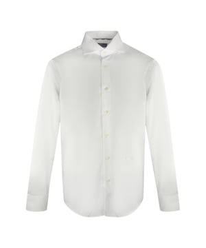 Aquascutum wit overhemd, 100% katoen, normale pasvorm, maat valt normaal, knoopsluiting, 100% katoen, manchet met knoopsluiting