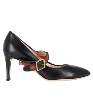VINTAGE, RRP AS NEW
These Gucci Mary Jane Sylvie pumps exude a timeless appeal. Crafted from leather in Italy, they feature a signature strap with buckle fastening, pointed toes, and 10.5 cm stiletto heels. The white color adds to the appeal of the fashionable pair!


with Dust bag

Gucci Malaga Kid Sylvie High Heel Pumps in Black Leather
Condition: Very good
Signs of wear: Minor markings, Lightly used but very well maintained. Minor mark at soles & creasing, light scuffing at the soles and heels.
Packaging: Dust bag
Color: black
Material: Leather 
Size: EU37/US7
Measurements: Heel height: 80; Insole length: 260
SKU: NAPPUGBSH400613W