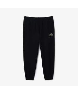 Unisex Lacoste Organic Cotton Fleece Jogger Trackpants - Relaxed fit comfortabel model - Elastische tailleband met trekkoord - Elastische enkels - Geborduurde krokodil op voorzijde - Organic unbrushed cotton fleece - Ref: XH0075-031