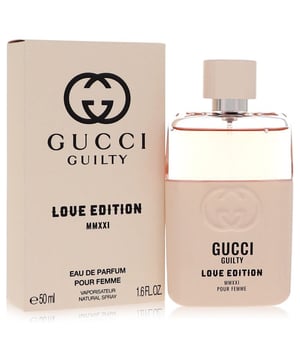 Gucci Guilty Pour Femme Love Edition is a captivating fragrance launched in 2021 as a limited-edition perfume. The scent is a celebration of love, passion, and freedom, designed for the modern and confident woman. The fragrance opens with fruity and juicy notes of raspberry, narcissus, watery notes, bergamot and grapefruit, followed by a floral heart of violet, jasmine and flower petals. The base notes are warm and sensual, featuring patchouli, amber, and musk. It is a romantic and alluring fragrance that is perfect for any occasion, whether it's a night out or a special event..