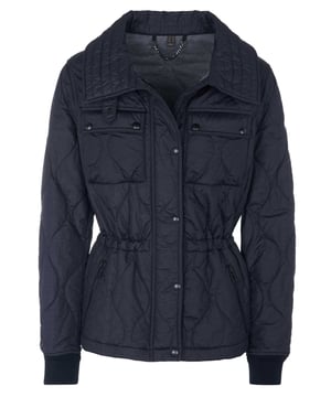 100% polyamide; Belstaff-jas; Model: 241892; Hoogwaardige afwerking; Verborgen ritssluiting, knoopsluiting met 5 drukknopen; Twee borstzakken met drukknopen, twee steekzakken met ritssluiting; Verstelbare taille met trekkoord; Belstaff-logodetails