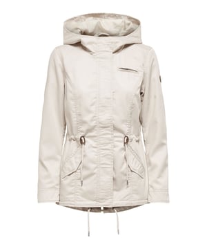 Der Only Parka für Damen verbindet Funktionalität mit femininer Eleganz und setzt einen neuen Standard in Ihrer Outdoor-Garderobe. Ein durchgehender, verdeckter Reißverschluss und ein Druckknopfverschluss an der Oberseite bieten optimalen Wetterschutz, während die Details dieses Parkas seinen einzigartigen Charakter unterstreichen. Die kleine Brusttasche mit Reißverschluss ist nicht nur praktisch, sondern auch ein modischer Blickfang.  Die beiden Seitentaschen sind perfekt platziert, um die Hände warm zu halten oder um wichtige Kleinigkeiten griffbereit zu haben. Dank des innenliegenden Kordelzugs an Taille und Saum kann der Parka individuell angepasst werden - für eine schmeichelhafte Silhouette oder einfach für mehr Komfort. Ein Badge am Oberarm verleiht dem Parka einen authentischen Touch und unterstreicht das Qualitätsversprechen der Marke Only.  Die große Kapuze schützt nicht nur vor unerwarteten Wetterumschwüngen, sondern verleiht dem Gesamtdesign auch einen Hauch von Dramatik. Die Kapuzenärmel über den langen Ärmeln haben einen innovativen Schnitt und bieten zusätzlichen Schutz und Bewegungsfreiheit. Trotz seines robusten Aussehens ist der Parka überraschend leicht und verspricht ein angenehmes Tragegefühl, ohne zu beschweren.  Der kleine Schlitz am Rücken sorgt für zusätzliche Bewegungsfreiheit und verleiht dem Parka einen modernen Touch. Aus hochwertigen Materialien gefertigt, steht dieser Only Damenparka nicht nur für Langlebigkeit, sondern auch für einen hohen Tragekomfort, der Sie durch den Alltag begleiten wird. Dieses Kleidungsstück ist mehr als nur ein Parka; es ist eine zuverlässige Schicht, die Wärme, Komfort und unübertroffene stilistische Flexibilität bietet, perfekt für die modebewusste Frau, die Qualität und Eleganz zu schätzen weiß.