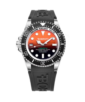 Bobroff BF0004i-BFSTN - Reloj para hombre automático acero inoxidable• material: acero inoxidable• cristal: saphir• pulsera: goma• correa: plata negro• resistencia al agua: 1000 m (100 ATM)• tamaño de la caja: 44 mm