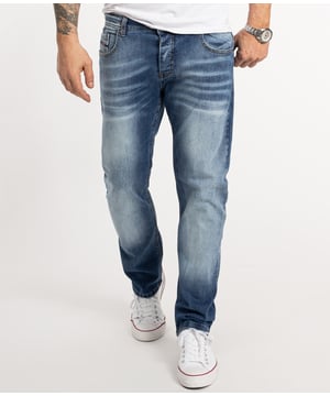 Ein Klassiker für Arbeitsalltag, Freizeit und Urlaub ist die Blue Jeans im Comfort Fit! Viele unserer hell- bis dunkelblauen Herren Jeans gefallen mit coolen Waschungen im Used-Look. Die lässig sitzenden Hosen verfügen über gerade geschnittene Beine, das typische 5-Pocket-Design und ein Rock-Creek Patch. Neben praktischen Bundschlaufen besitzen sie einen Verschluss mit Knöpfen oder Zipper. Unsere Herren Jeans bestehen zu 100% aus Baumwolle oder haben einen hohen BaumwollAnteil. Bei einigen Modellen sorgt ein Stretch-Anteil für die perfekte Passform.