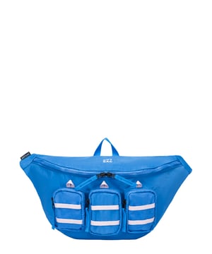 The perfect practial edition to any outfit. This unique triple-pocket design sling bag has enough internal and external space to carry all your every day essentials. Constructed from our unique Contore crushed Nylon fabric. Features: , Water Resistant Contore nylon fabric, 2 Mobile phone internal net pockets, Adjustable shoulder strap allowing backpack styling or bum bag styling, Zip top opening to main compartment, Triple front zip pocket with webbing loops Single zip pocket for smaller valuables, Internal zip pocket, External rear zip pocket, Top grab handle Style Ref: 52003 BLUE