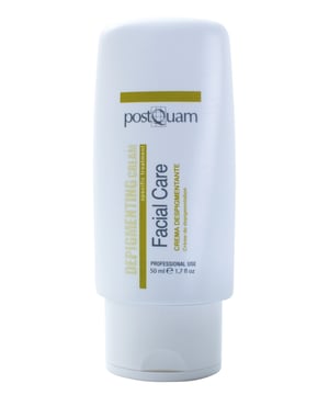 Crema despigmentante - Specific Treatment 50 ml
Ref. PQE01940

Descripción
Crema despigmentante
Crema aclarante que proporciona una alta defensa frente a los agentes causantes del exceso de pigmentación. Inhibe la formación de tirosinasa y normaliza la formación de melanina, agente responsable de la aparición de las antiestéticas manchas oscuras
Contenido
50 ml
Modo de empleo
Aplicar sobre las manchas y posteriormente, extender sobre el área a tratar
Precauciones: no aplicar en pieles irritadas o descamadas. Evitar el contacto con los ojos. En caso de contacto con los ojos, lavarlos con abundante agua tibia y consultar a un médico si fuese necesario