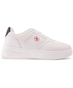 De Penguin Squadron junior trainer brengt een ontspannen sfeer. coole hofstijl voor op straat. De relaxte sneaker heeft een frisse uitstraling. soepele constructie die een premium nieuwe richting voor het komende seizoen laat zien. Stedelijk geïnspireerd ontwerp met retro-uitstraling omvat het iconische Penguin-merk en een nieuwe draai aan het sneaker-designerfgoed.