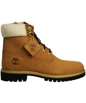 The Timberland 6-Inch Premium Men's Boots are a classic and rugged choice for men who appreciate durable and stylish footwear. Here are the key features of these boots:

 Brown Nubuck Leather:  These boots are typically constructed with premium brown nubuck leather, which is known for its durability and resistance to wear and tear. Nubuck leather provides a soft and velvety texture.

 Classic 6-Inch Height:  The 6-inch height is a signature feature of Timberland boots. It provides ankle support and protection, making them suitable for various outdoor activities.

 Waterproof Construction:  Timberland is renowned for its waterproof boots, and the 6-Inch Premium Boots are no exception. They often feature seam-sealed construction and waterproof leather to keep your feet dry in wet conditions.

 Padded Collar and Tongue:  These boots come with a padded collar and tongue for enhanced comfort and to reduce the risk of chafing or discomfort during extended wear.

 Lace-Up Closure:  The boots typically feature a lace-up closure system with rustproof hardware, allowing for a secure and customized fit and ensuring durability over time.

 Anti-Fatigue Technology:  Some Timberland boots, including the 6-Inch Premium line, feature anti-fatigue technology in the midsole. This technology provides all-day comfort and support, especially during long walks or hikes.

 Rubber Lug Outsole:  The rugged rubber lug outsole offers excellent traction and grip on various surfaces, making these boots suitable for outdoor adventures.

 Versatile Use:  While originally designed for outdoor and workwear, these boots have become a fashion statement and can be worn in various casual and urban settings.

 Timberland Branding:  These boots feature Timberland branding details, such as the iconic Timberland tree logo on the side and embossed branding on the tongue, representing the brand's reputation for quality and style.

In summary, the Timberland 6-Inch Premium Men's Boots are a durable and stylish choice for men who want both fashion and function in their footwear. With their waterproof construction, comfortable features, and iconic design, they are a versatile addition to your wardrobe, suitable for both outdoor activities and everyday wear. These boots are a classic symbol of Timberland's commitment to quality and rugged style.