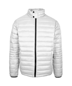 Plein Sport Plain Padded White Jacket. Stay sleek and stylish with the Plein Sport Padded White Jacket. The plain design adds a touch of sophistication, while the padded interior ensures warmth and comfort. Make a bold statement with the eye-catching logo on the back on the inside. Perfect for any fashion-forward individual!. Zip Closure Front Pockets, 2 Zip Closure Pockets, Central Zip Closure. Coat, Filling: 100% Polyamide, Lining : 100% Polyester. Padded Jacket, Zip Closure. Style: UPPS05D 01
