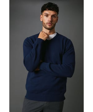 Pure Cotton V-neck Jumper from Maine. Modify your knitwear collection this season and select sophisticated styles such as this super-soft cotton jumper. Boasting long-fitted sleeves with stretch cuffs, a high collar neckline, a zip-up front, and a tailored cut finish for the perfect cosy fit. Made from 100% Cotton. Wash at 40. Model wears a Size M.