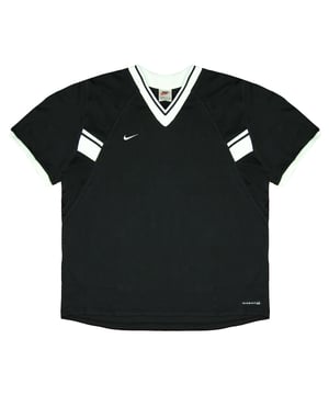 Nike Dri-Fit Training T-Shirt Short Sleeve V-Neck Black Women Gym Top 229326 010
