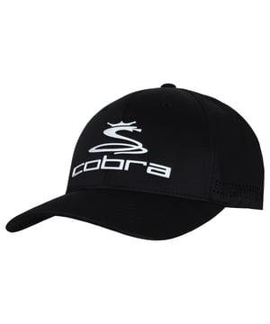 Cobra Pro Tour Stretch Fit Black Adjustable Mens Golf Cap 909493 01