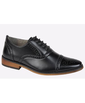 A classic wardrobe staple, the Osset junior brogue from Goor features classic punch hole detailing and intricate stitching throughout for increased visual appeal, with a secure lace fastening and durable outsole.
- PU upper
- Classic brogue detailing
- Secure lace fastening
- Wood Effect Resin Sole