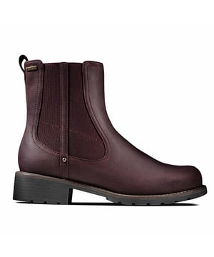 Clarks Orinoco en GTX Slip-on rojo rojo de cuero liso Botas para mujer 261469024