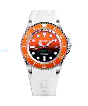 Bobroff BF0004bnBFSTB - Reloj para hombre automático acero inoxidable• material: acero inoxidable• cristal: saphir• pulsera: goma• correa: plata naranja• resistencia al agua: 1000 m (100 ATM)• tamaño de la caja: 44 mm
