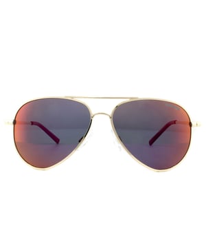 Polaroid Kids Sunglasses PLD 8015/N J5G AI Gold Grey Pink Mirror Polarized are a brightly coloured aviator for children with the excellent Polaroid lenses to protect your child's eyes with 100% UV400 protection and glare reduction with the polarized filters for perfect vision