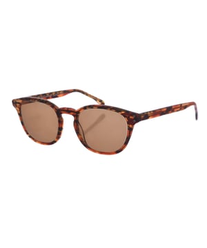 Gafas de sol Zen con montura de acetato.
Color Marrón-negro-naranja
Forma squared.
Lentes de color Marrón
Patillas de acetato.
100% Protección UV. 
Incluye una funda neutra de tela.

Medidas  Alto lente: 50 mm
Ancho lente: 48 mm.
Puente: 20 mm.
Patillas: 145 mm.


Limpieza y manutención:
-Limpiar las gafas con agua y jabón (neutro).
- No utilice paños sucios o abrasivos, que puedan alterar las características de los filtros.
- Utilice solo accesorios y repuestos originales.