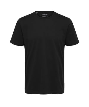Farbe: Schwarz Technische Daten: T-Shirt mit Rundhalsausschnitt aus Bio-Baumwolle, die ohne den Einsatz von Chemikalien angebaut wird, gekennzeichnet durch eine entspannte Passform und leicht überschnittene Schultern. Basic-Kleidungsstück, das in Ihrem Kleiderschrank nicht fehlen darf. Passform: Regulär