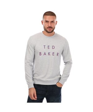 Sweat Ted Baker Sonics Regular à logo pour homme en gris.- Col ras du cou.- Manches longues.- Bords côtelés.- Logo Ted Baker brodé.- 48 % Modal , 48% coton, 4% élasthanne.