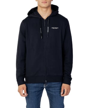 Elegante Sweatshirtjacke von der Marke Armani Exchange. Rundhalsausschnitt und Logo-Schriftzug auf der Brust.