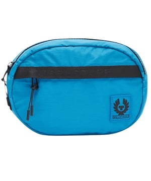 This Bag from Belstaff is the perfect accessory for those who want to add a classic touch to their everyday look, Belstaff Blue Bag, Zip Closure, perfect for Summer Festivals, Belstaff Logo Along Front, Adjustable Belt