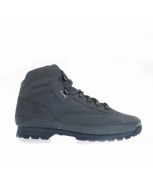 Mens Timberland Euro Mid Lace Boots in dark blue.- Full-grain leather upper.- Lace closure.- Padded collar.- Round shape.- ReBOTL lining made from at least 50% recycled plastic.- Rubber sole.- Ref.: A2MWBEP21