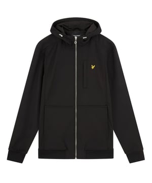 Lyle &amp; Scott's Black Jacket is lichtgewicht en voorzien van het merklogo. Het heeft een centrale ritssluiting. Dit regular-fit jack valt normaal qua maat en heeft een merkbadge linksvoor op de borst. ModelJK1424VN Z865. Lyle &amp; Scott zwart jack, gemaakt in Vietnam, 91% polyester, 9% elastaan, voering: 100% polyester, merklogo op de borst, centrale ritssluiting. Normale pasvorm, valt normaal qua maat, merkbadge linksvoor op de borst Stijl: JK1424VN Z865