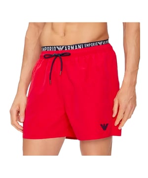 Badeanzug Emporio Armani Eagle Herren Rot Polyester. Authentische Kleidung der Marke Emporio Armani - Streetwear/Sportswear-Design von Emporio Armani - Emporio Armani für Herren, perfekt für den Alltag - Der rote Badeanzug Emporio Armani lässt sich hervorragend mit dem restlichen Kleiderschrank kombinieren - komfortables Polyester-Material - klassisch - Eagle -