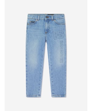 Dolce  Gabbana incorporate passion and enigmatic detailing into their exquisite designs. These unisex skinny jeans capture the Italian label's passion for innovation combined with a daring pathology embodied in aesthetics. Crafted in beautiful cotton denim with an intricate detailed 'Milano Dept DG' side logo via a traditional five-pocket design and silver embellished branded tag on the back.  Regular Fit 100% Cotton