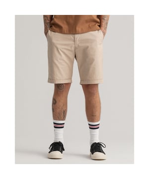 These chino shorts have been treated with a special dye to create a sunfaded look that feels lived in. Tailored for a regular fit in a lightweight cotton twill, this breezy staple is comfortable to wear —so you'll be reaching for them all summer long.
Material: Shell - Cotton 97%, Elastane 3%, Pocket Lining - Cotton 100%