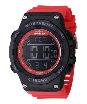 El Invicta 47528 tiene una caja de plastico de 52 millimetros con una esfera negro.
Esta modelo funciona con un movimiento de Cuarzo preciso.
Resistencia a la presión de aqua de 10 bares.
Este modelo es parte de la colección Invicta Racing Digital.

2 años de garantía Invicta.