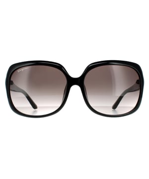 Salvatore Ferragamo Rectangle Womens Black Grey Gradient Sunglasses SF739SA are a stunning butterfly style crafted from lightweight acetate. The inside of the slender temples feature the Jimmy Choo logo for brand authenticity..
