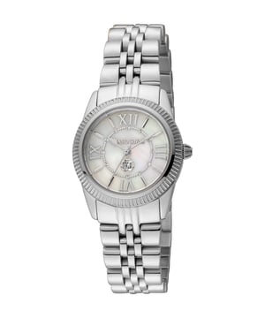 RC5L035M0045 Roberto Cavalli 4894626189623 Reloj de Mujer de Cuarzo de Acero Inoxidable con Esfera Blanca de Madreperla, Acero Inoxidable, 5 ATM, 28 mm.