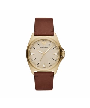 Emporio Armani AR11331 - Reloj para hombre cuarzo acero inoxidable• material: acero inoxidable• cristal: minèral• pulsera: cuero• correa: dorado• resistencia al agua: 50 m (5 ATM)• tamaño de la caja: 34 mm