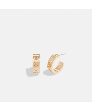 Kissing C Small Huggie Earrings