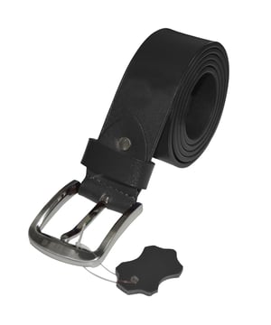 These Designer Kruze Belts Feature a Shiny Silver Brushed Buckle and Loop. High Quality Thick Chunky Belts for Jeans 1.5'' Wide. Size from M (32" - 34")  waist to 3XL (48" - 50") waist