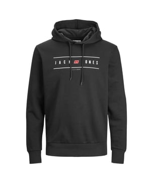 Heren hoodie van het merk Jack & Jones. De hoodie is gemaakt van hoogwaardig katoen en polyester. De fijne mix van deze materialen zorgt voor een heerlijk warm draagcomfort.  Merk: Jack & JonesModelnaam: Elliot Sweat HoodCategorie: heren hoodieMaterialen: katoen/polyesterKleur: zwart