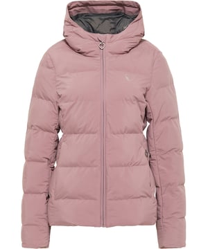 Met deze vrouwelijke winterjas presenteert myMo een model dat qua uitstraling en functionaliteit even hoog scoort. De jas is licht en heeft een gewatteerde look, wat het model zo bijzonder maakt omdat er geen vocht in deze gebieden kan binnendringen. Het hoogwaardige, gecoate buitenmateriaal is de perfecte partner, omdat het bovendien wind- en waterdicht is. De grote capuchon is voorzien van een geïntegreerd, elastisch trekkoord en de doorlopende ritssluiting biedt voldoende beenruimte. Het ontwerp wordt afgerond door de zijzakken met ritssluiting en een praktische binnenzak. Een geslaagde combinatie van uitstraling en functionaliteit, met een hoogwaardige afwerking die veel bescherming biedt - en dat zonder dierenveren!  winterjas
