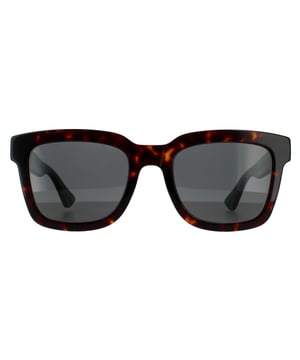 Gucci Rectangle Mens Havana Green Grey Grey Sunglasses Gucci have a smart square style frame crafted from thick acetate. Versatile and easy to wear for any occasion with Gucci text branding on each temple..