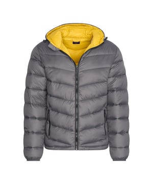 Chaqueta de invierno con capucha Cappuccino Italia para hombre. La chaqueta de invierno con capucha está hecha de poliéster y tiene un corte regular.  Marca: Cappuccino ItaliaNombre del modelo: Hooded Winter JacketCategoría: Chaqueta hombreComponentes: poliésterColor: antracita, amarillo.