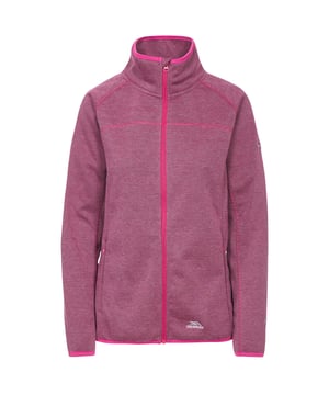 Fleece voor dames met patroon Deksteek detail 2 zakken met rits Stretchband bij manchetten en zoom 100% polyester