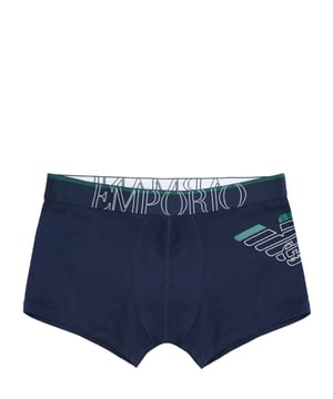 95% algodón, 5% elastano; calzoncillos tipo bóxer Emporio Armani; Modelo: 1117768A72500135; Mezcla de algodón de alta calidad; Cinturilla elástica con letras Emporio Armani.