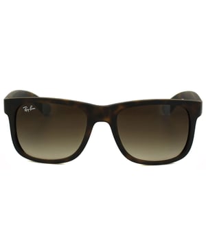 Ray-Ban Sunglasses Justin 4165 Rubber Light Havana Brown Gradient 710/13 are inspired by the Original Wayfarer 2140 and are one of the coolest designs throughout the entire Ray-Ban collection. Justin is a bold style that features large, boxy lenses that suit most face shapes and they share the same winged temples as the classic 2140. The propionate plastic frame is super lightweight for comfort and theyâ€™re available in bright, fresh colours as well as the traditional choices. The Ray-Ban Justin is part of the Highstreet collection and are therefore a more affordable choice.
