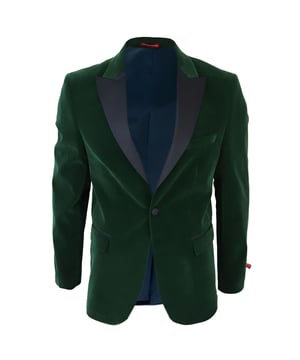 Elevate your style with this Mens Green Velvet Tuxedo Suit Jacket, tailored to perfection for a sharp and sophisticated look. Crafted in stunning red velvet, it features contrasting black satin peak lapels and matching satin buttons, along with a classic retro black satin round shawl lapel for that timeless elegance. Key Design Features:Premium Velvet Finish: The luxurious green velvet fabric exudes opulence and refinement, making a bold style statement.Contrasting Satin Accents: The black satin peak lapels and buttons provide a striking contrast, adding a touch of sophistication and flair.Classic Shawl Lapel: The round shawl lapel brings a classic and timeless element to the design, reminiscent of vintage Hollywood glamour.Tailored Fit: With a tailored fit that strikes a balance between slim and regular, this jacket ensures a modern, flattering silhouette.Versatile Formal Attire: Ideal for formal occasions such as weddings, proms, parties, and black-tie events, this tuxedo dinner jacket helps you stand out from the crowd with effortless style.Complete your formal ensemble with this exquisite velvet blazer, and discover even more styles and colors to suit your taste and occasion in our store.