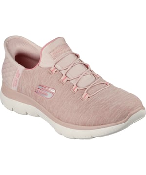 Neem het tempo op met meer draaggemak en superieur comfort met Skechers Slip-ins: Summits - Dazzling Haze. Deze veganistische stijl is ontworpen met ons exclusieve hielkussen en heeft een zacht bovenwerk van tricot.