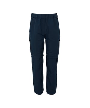 100% Polyester. Fabric: Woven. Design: Plain, Reflective Detail. 105gsm. Fabric Technology: Crease Resistant, Lightweight, Quick Dry. Zip-off Legs. Pockets: 2 Side Pockets, 2 Cargo Pockets, Zip, 1 Back Pocket. Waistline: Adjustable, Elasticated, Interior Stay Button. Sustainability: Made from Recycled Materials. Sun Rating: UPF 50+.