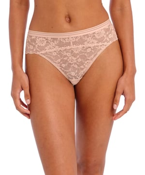  Wacoal Lisse Brief High Rise Lined Knickers Full Brief  Embroidered Lingerie : Clothing, Shoes & Jewelry