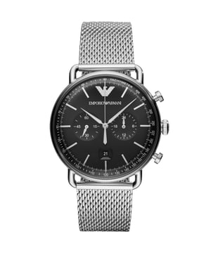 Reloj de hombre de la marca Emporio Armani en color plata. La caja tiene un diámetro de 43 mm.  Marca: Emporio ArmaniNombre del modelo: AR11104 (43mm)Categoría: Reloj de pulsera para hombreMateriales: Acero inoxidableColor: PlataReloj: Cuarzo
