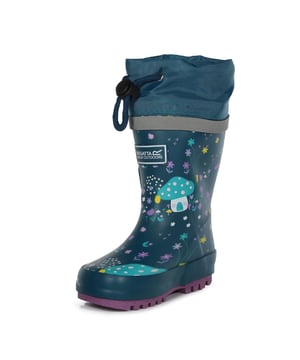 Material: Polyester. Einlegesohle: EVA. Laufsohle: Stollen, Naturkautschuk, vulkanisierter Gummi. Sohlenmerkmale: Langlebig. Verschluss: Verstellbarer Kordelverschluss, Einschlupf. Komfort-Fußbett, Gamaschenkragen, Unterfußstabilität. Gewebe-Technologie: Wasserdicht. Flach. Schnitt: Waden-Länge. Muster: Floral, Haus, Logo, Patchwork, Spritzer, Sterne. Zehenform: Rund. 100% Offiziell lizenziert. Charaktere: Peppa Pig.